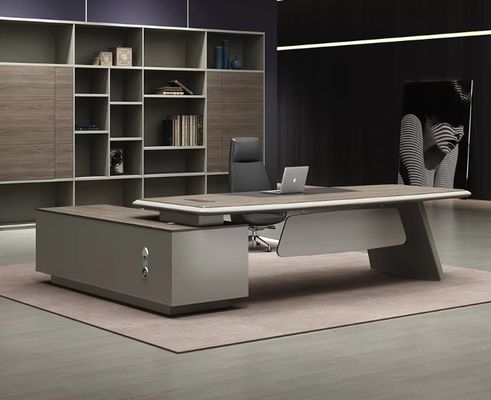 Современный L-образный эргономичный офисный стол Luxury High End Executive Office Desk And Chair CEO Boss Деревянный офисный стол